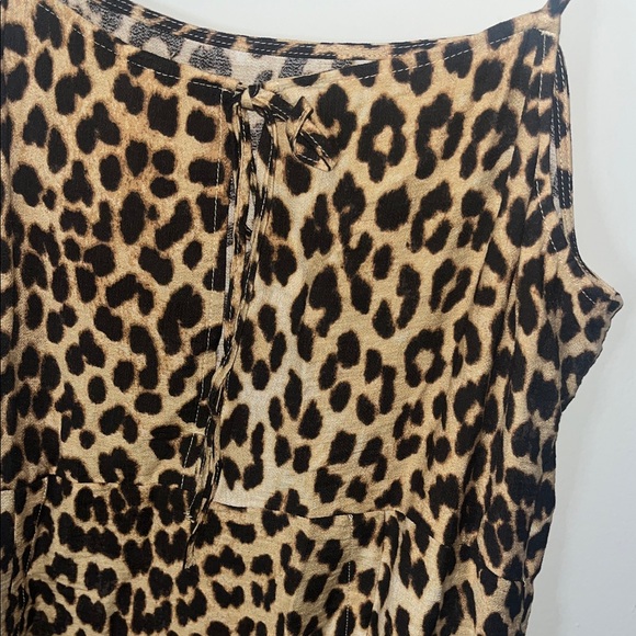 Linen leopard midi dress - Picture 8 of 9